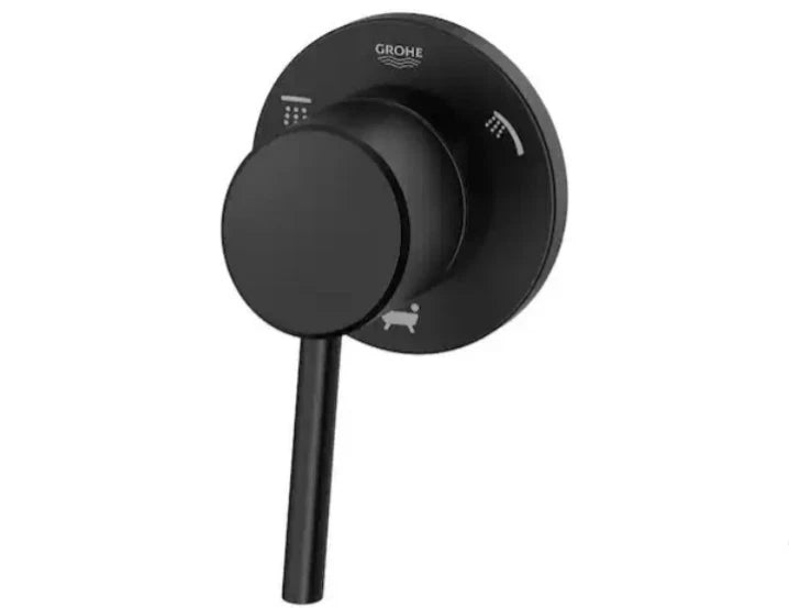 Concetto 1-Handle 3-Way Diverter Valve Only Trim Kit in Matte Black Open Box