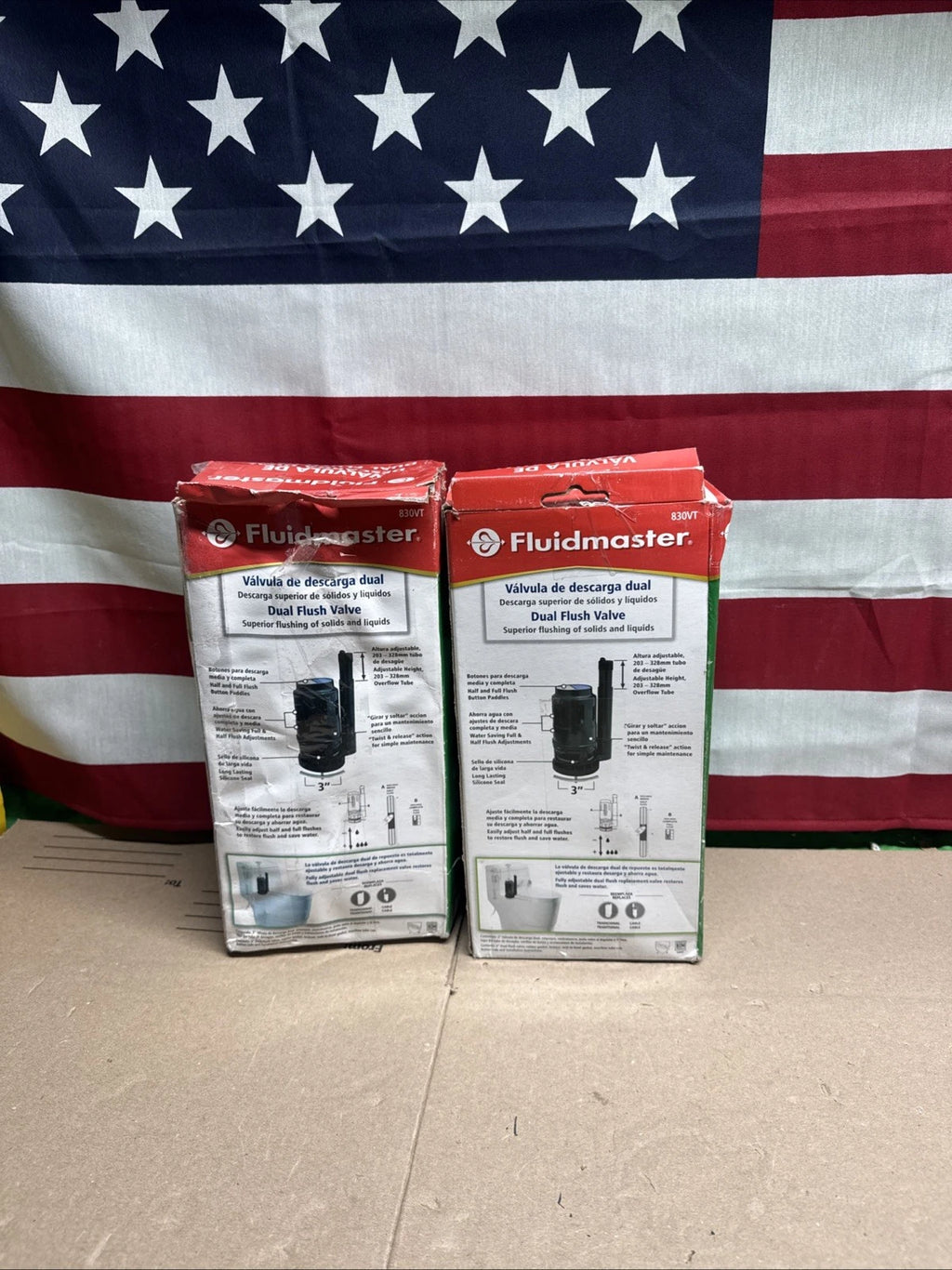 2PK Fluidmaster Replacement 3 in. Dual Flush Valve for Toilets (1-Piece) OPENBOX