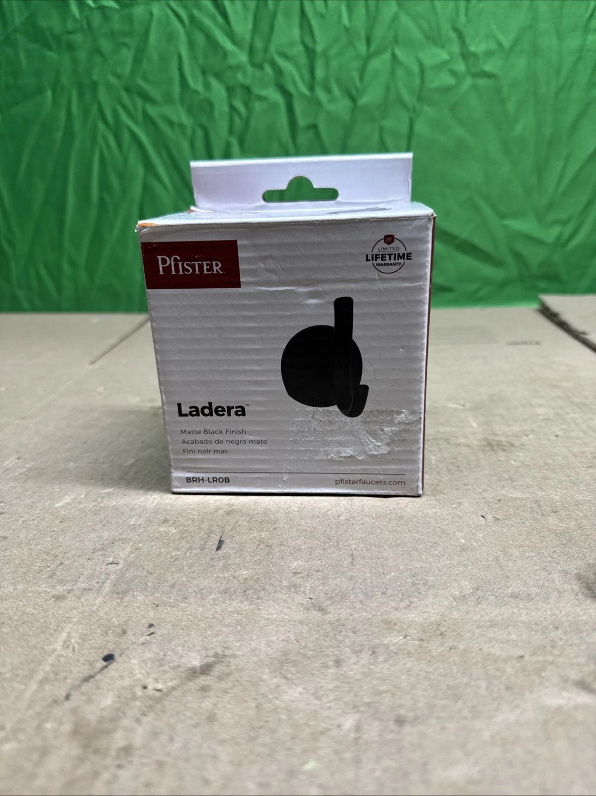 Pfister Ladera Single Robe Hook in Matte Black