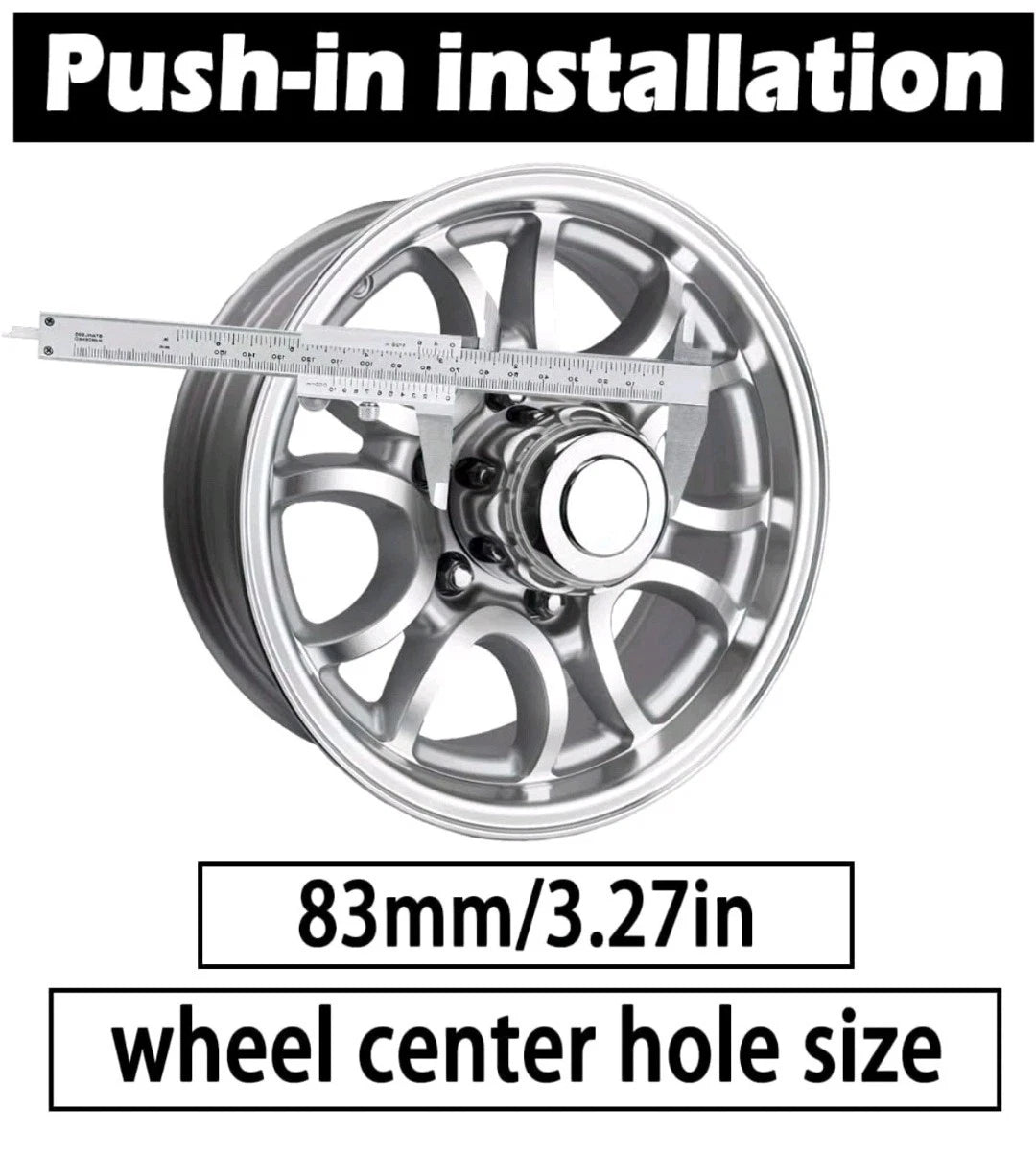 4PCs Rheedal 3.27 Inches Chrome Silver Wheel Cover NEW OPEN BOX