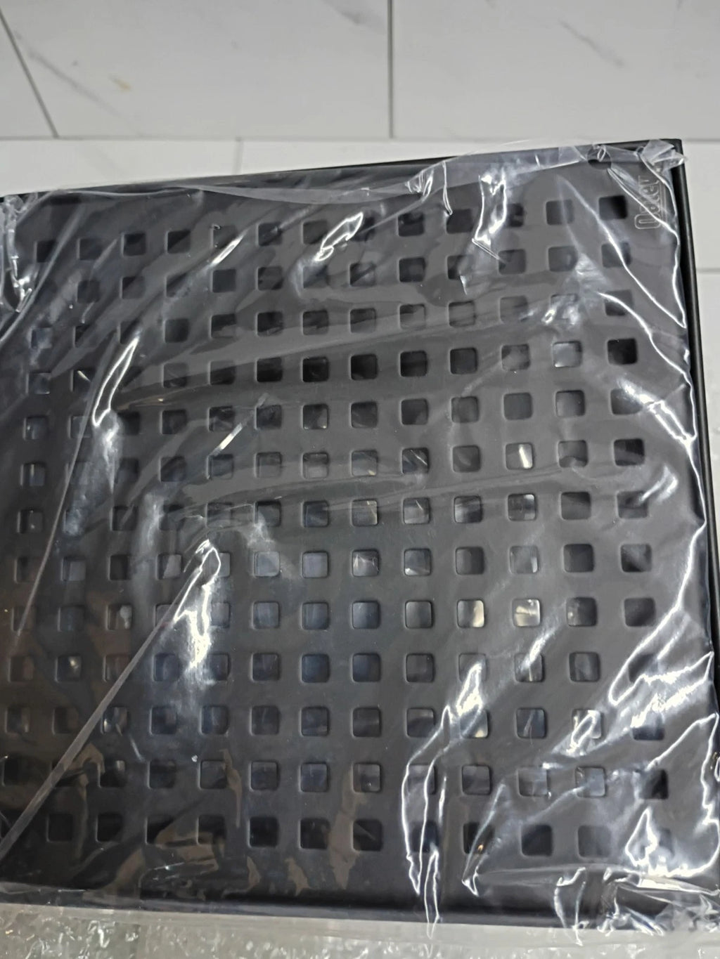 2PK Oatey Designline Square Shower Drain Matte Black 6" x 6" Open Box