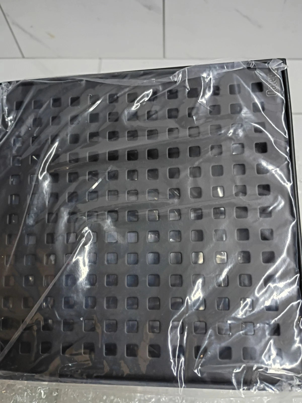 2PK Oatey Designline Square Shower Drain Matte Black 6" x 6" Open Box
