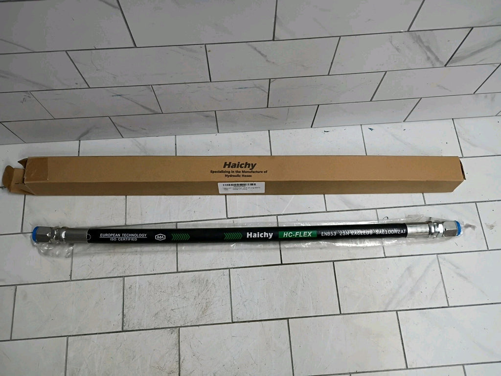 Haichy HC-FLEX 3/8" Hydraulic Hose Swivel 24" L w Female JIC x Female JIC, OB