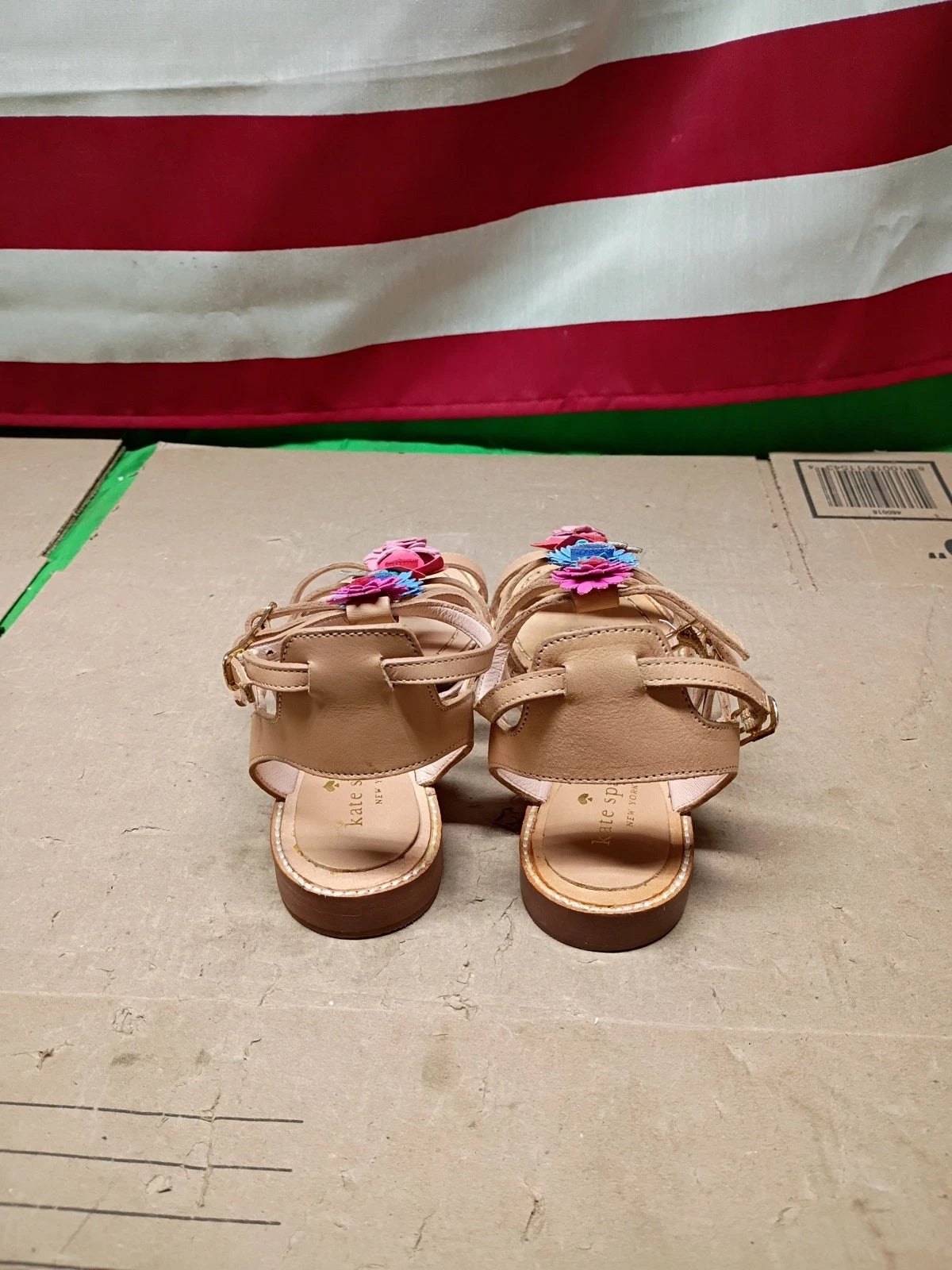 Kate Spade New York Sadia floral embellished sandal 7M Natural Color