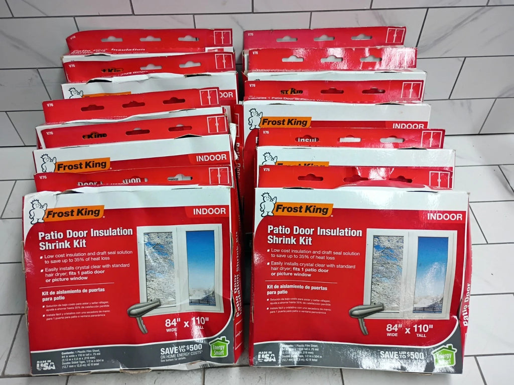 (10 Set) Frost King Patio Door XL Window Insulation Shrink Kit Indoor 84" x 110"