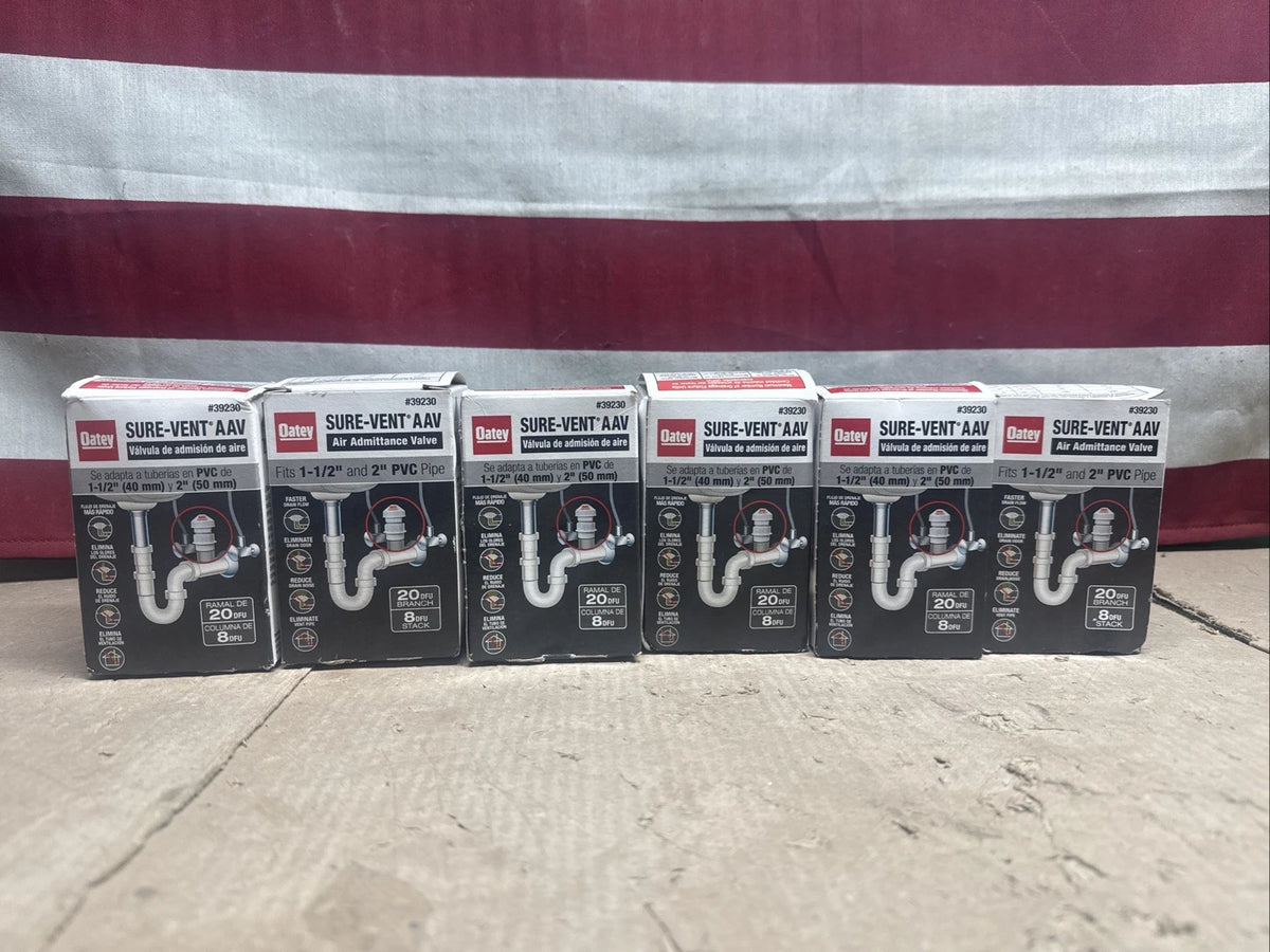 6pk Oatey 39230 Sure-Vent Air Admittance Valve PVC 1-1/2 39230 New Open Box