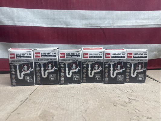 6pk Oatey 39230 Sure-Vent Air Admittance Valve PVC 1-1/2 39230 New Open Box