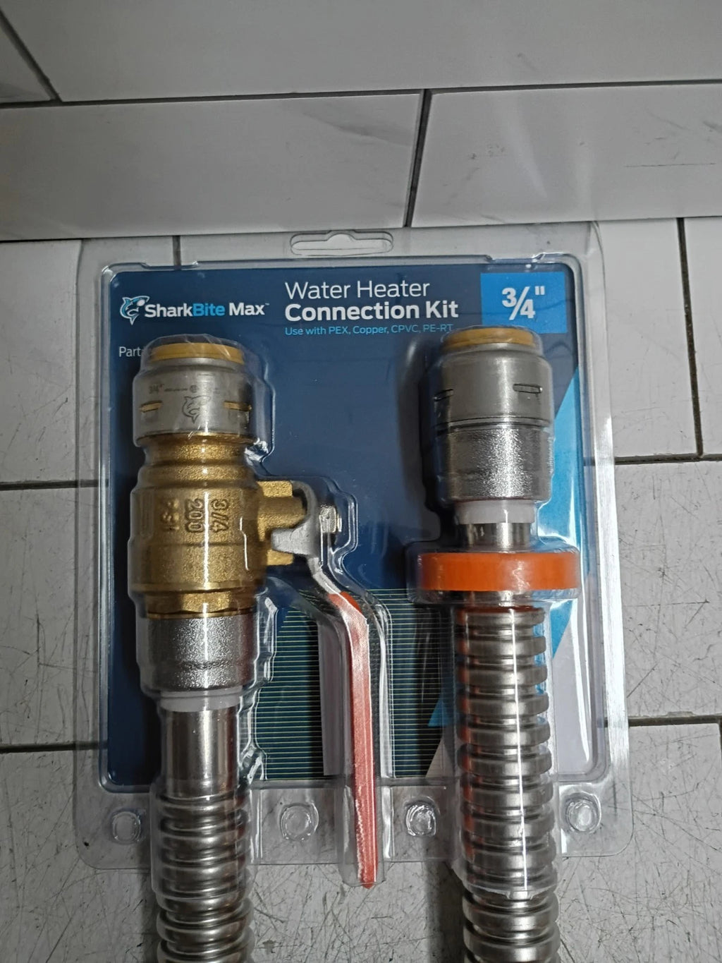 Sharkbite UR24680 Max 3/4 in. Push Connect to FIP Water Heater Connection Kit