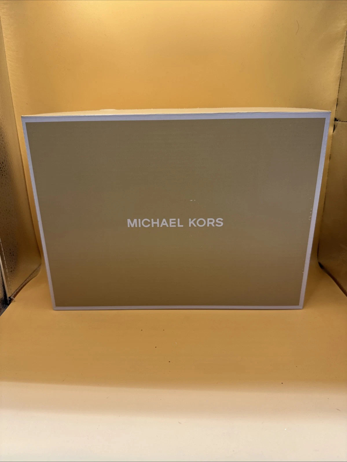 Michael Kors Simone Mid Gold Glitter Strappy Slingback Sandal New w/Box Size 7M