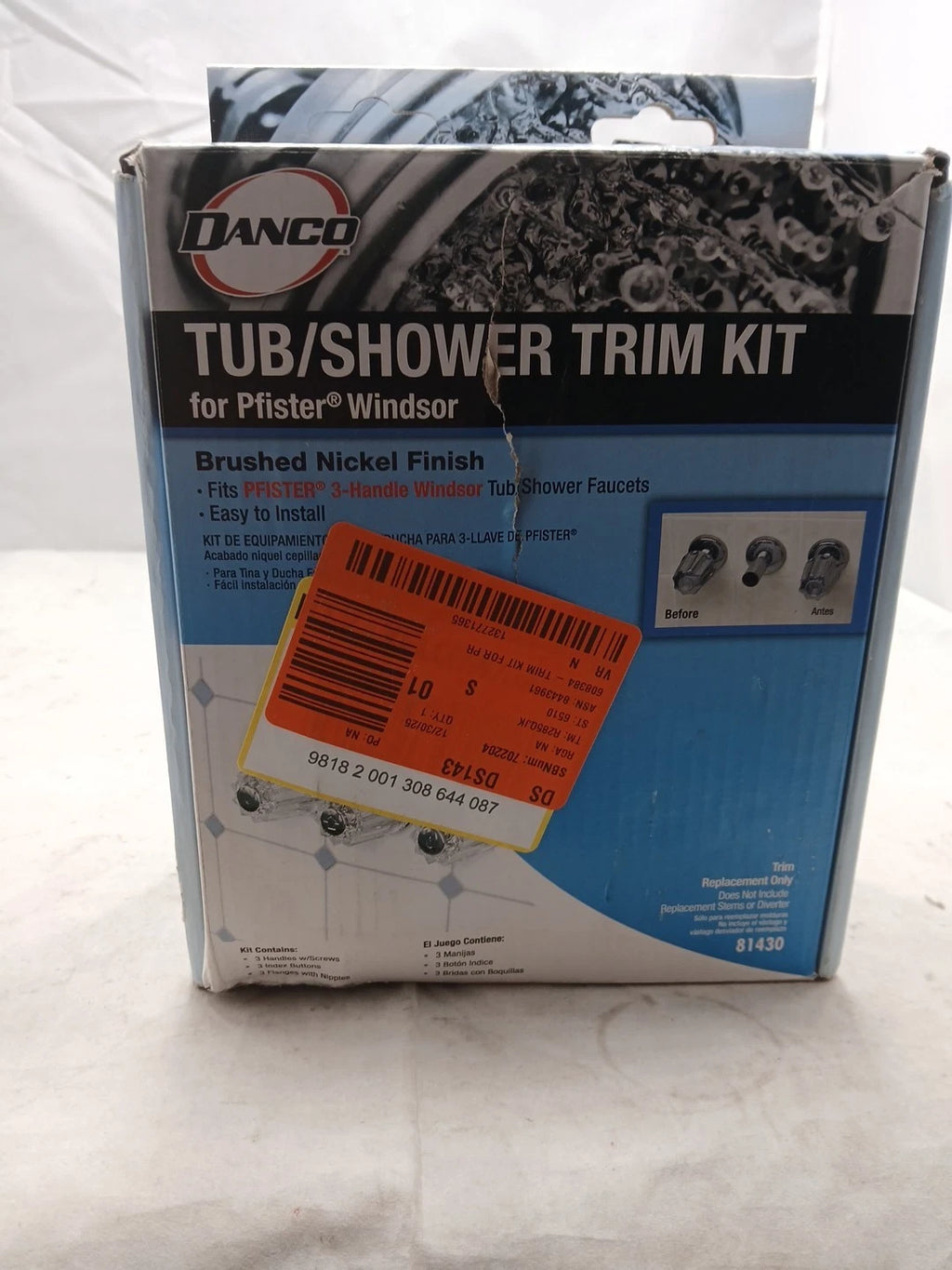 (1PK)Danco 81430 Trim Kit for Price Pfister Brushed Nickel New Open Box
