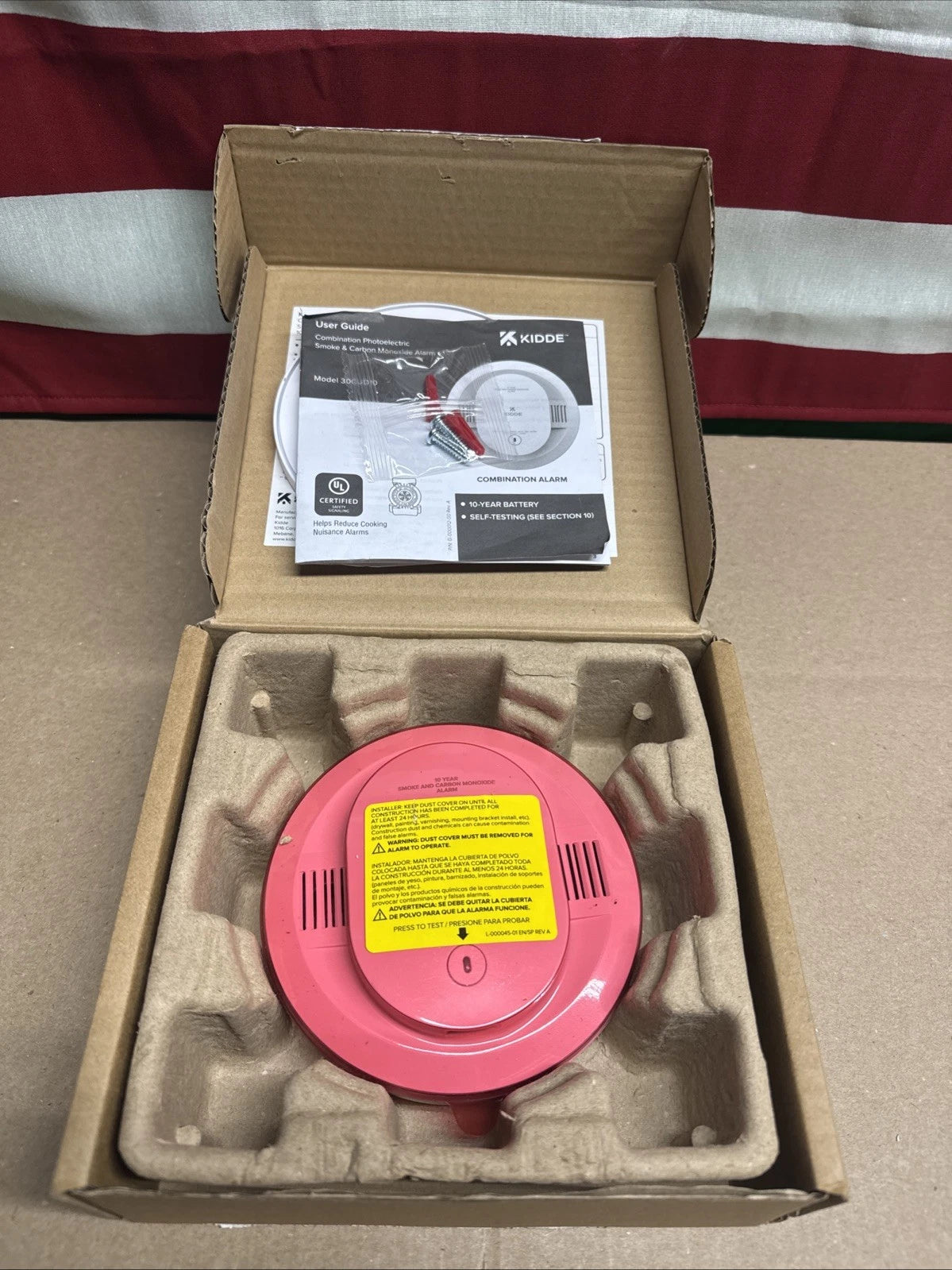 Kidde Smoke & CO Detector, 10-Year Battery, LED Warning Indicators 30CUD10’