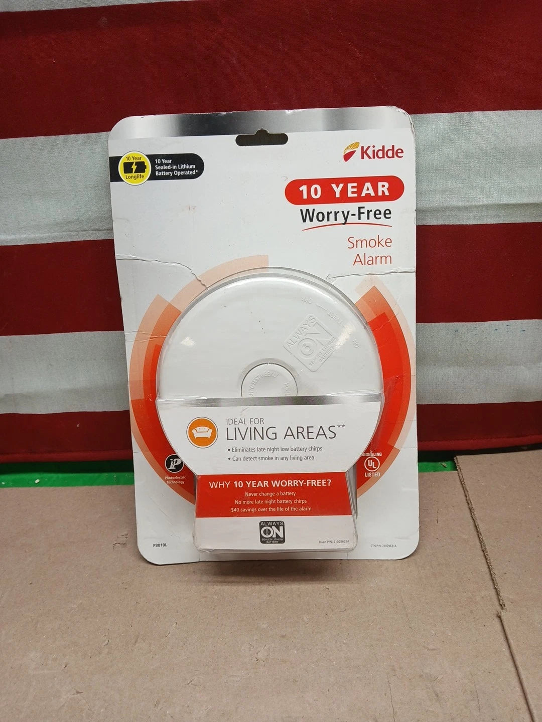 Kidde P3010L Photoelectric Smoke Alarm NEW