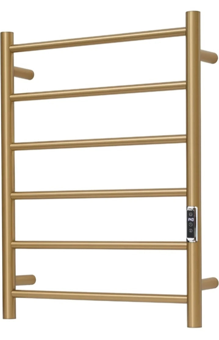 Heated Towel Racks Brushed Gold Wall Mounted Electric Towel Warmer Racks OB