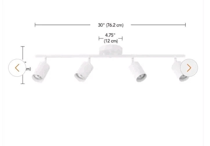 Globe Electric 59740 Tribeca 4 Light 56" Linear Track Lighting Kit Matte White