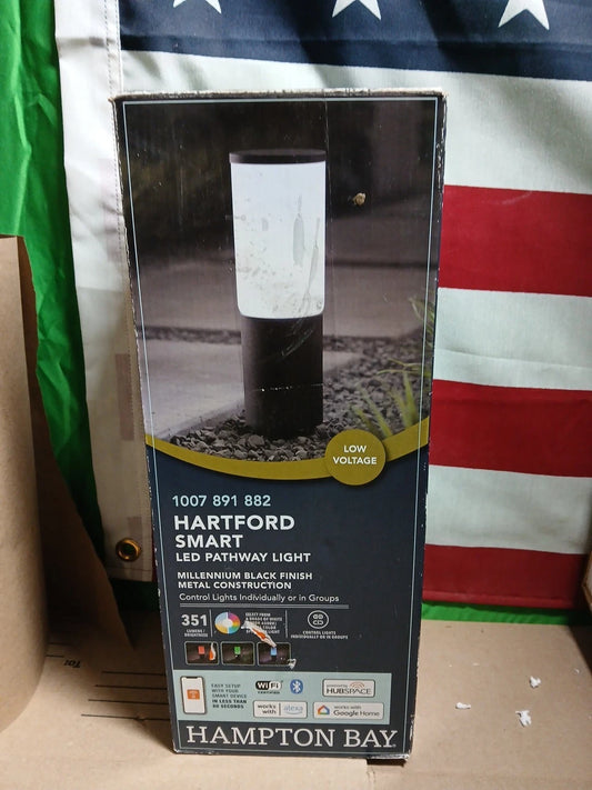 HAMPTON BAY 350 Lumen Low Voltage Black LED Smart Outdoor Powered by Hubspace