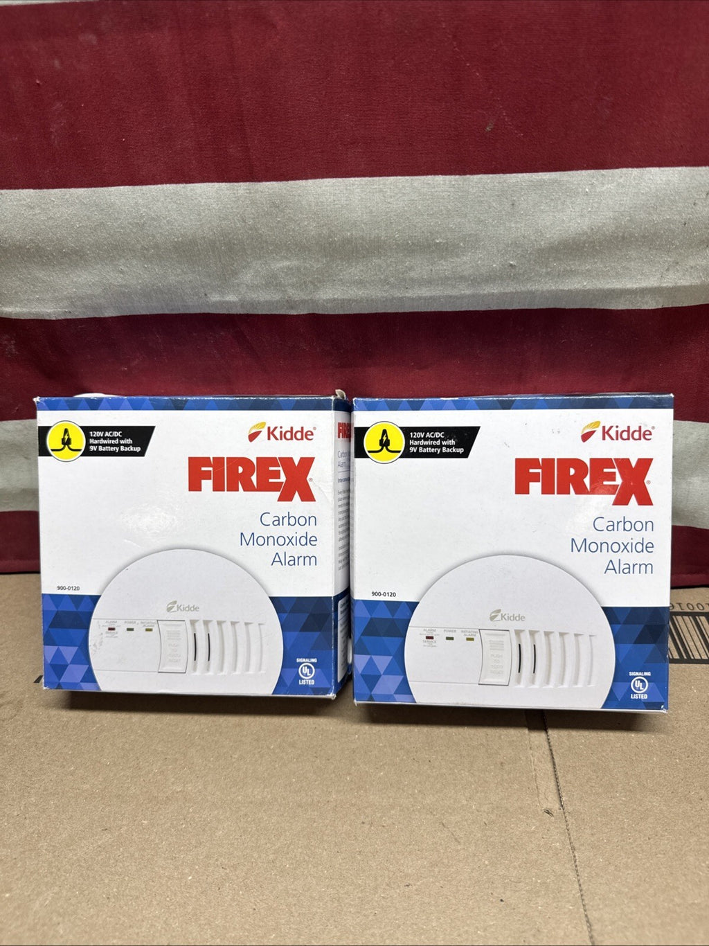 2Pk KiddeFireX Hardwired Carbon Monoxide Detector w/ LED Light, Interconnectable