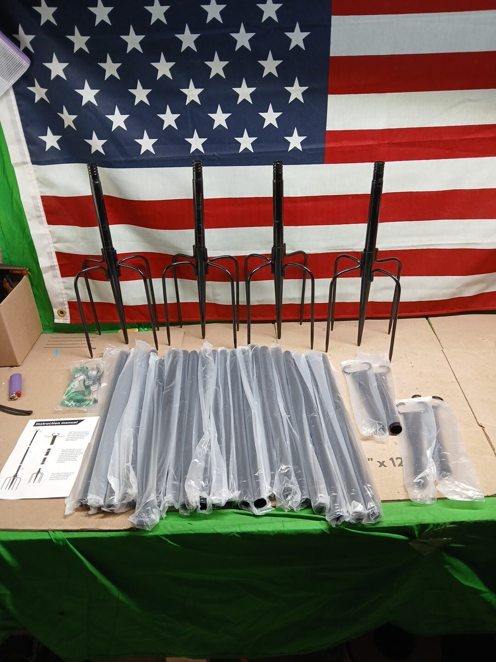 String Pole Setup For String Lights
