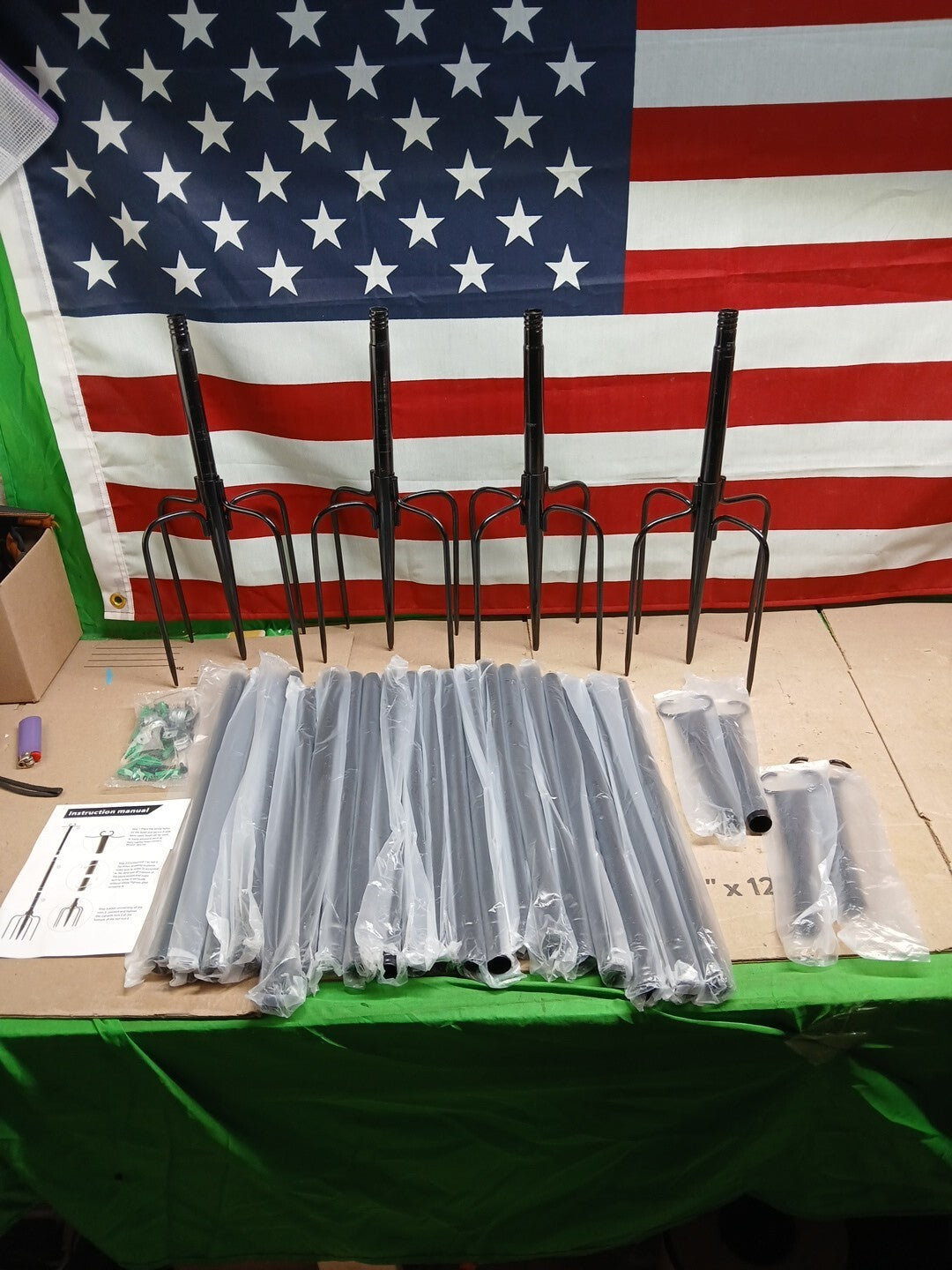 String Pole Setup For String Lights
