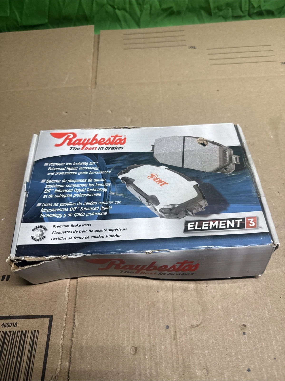 Raybestos EHT1089H Raybestos Element3 Hybrid Brake Pad Set