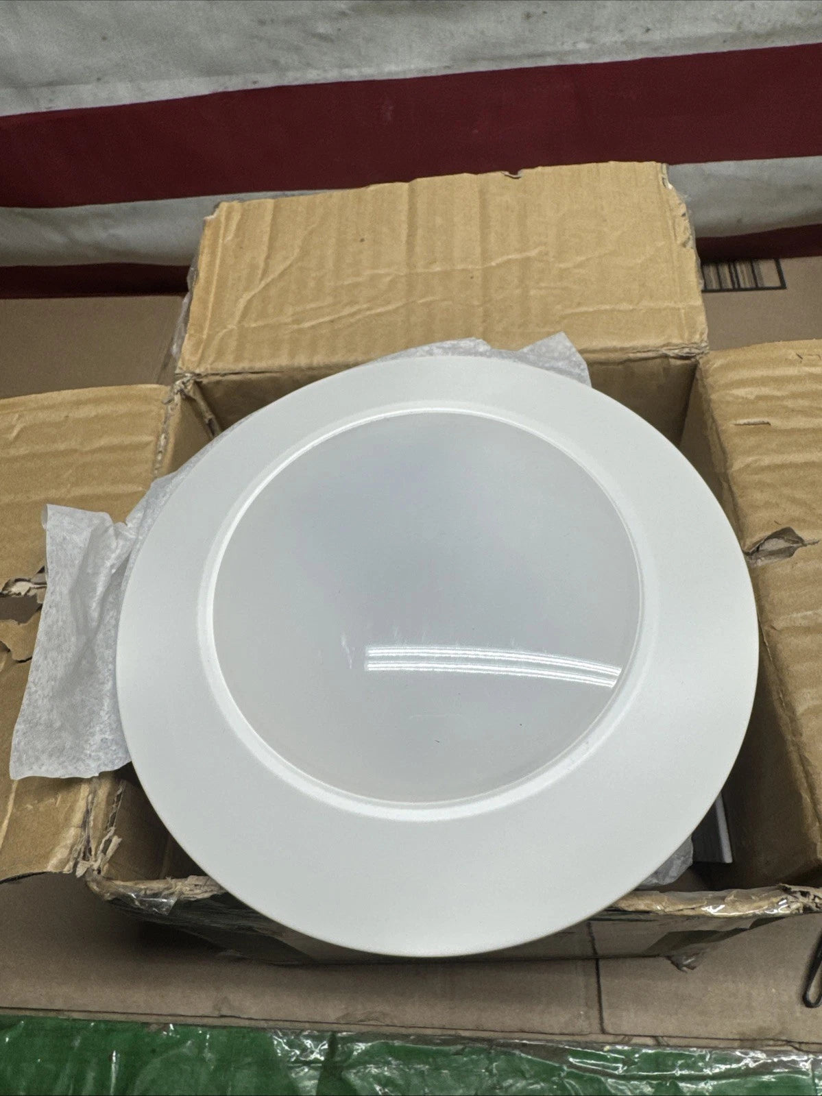 6-pack of Halo HLC 6 in. 3000K White Integrated LED Recessed Light Trims'
