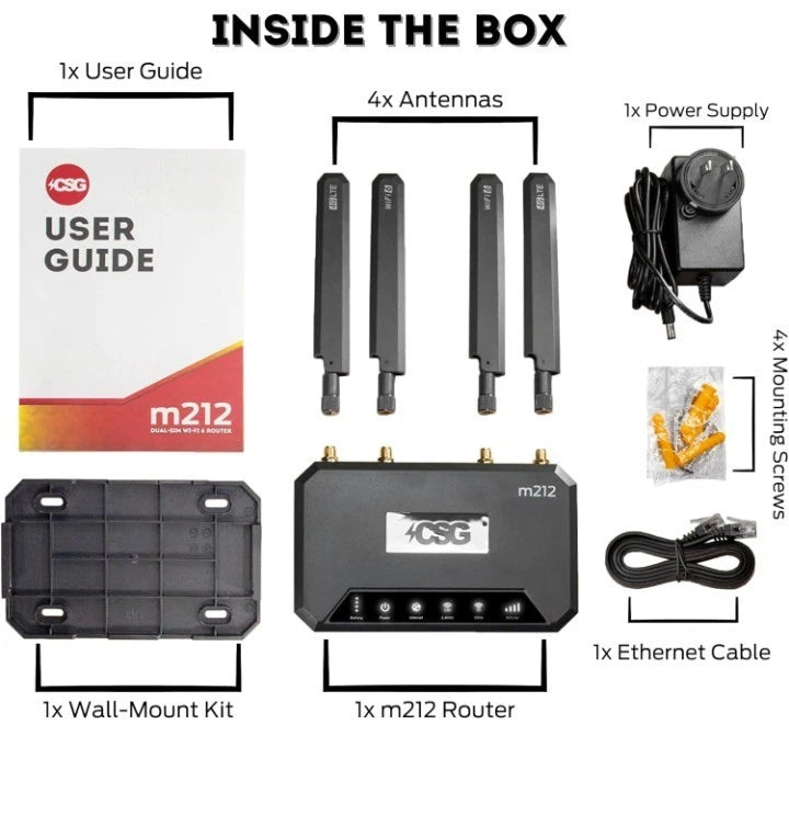 CSG m212 4G LTE Cat12 Cellular Gateway Business or Home Router | Dual-Band WI-FI