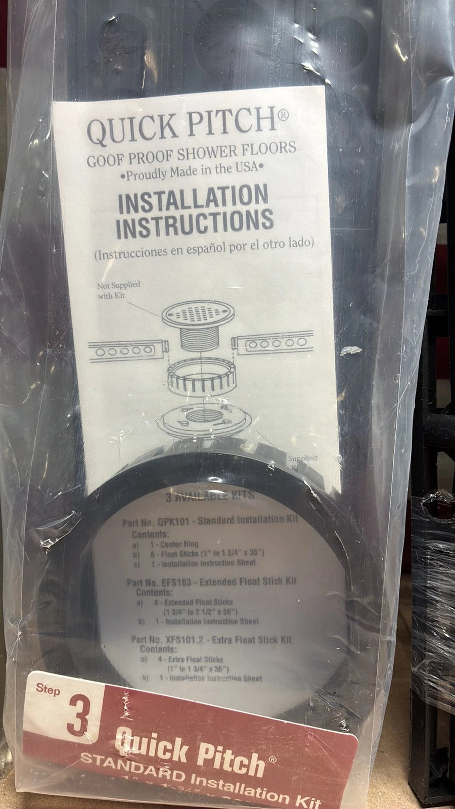 GOOF PROOF SHOWER ssk-401 Standard Shower Kit *READ DESCRIPTION *