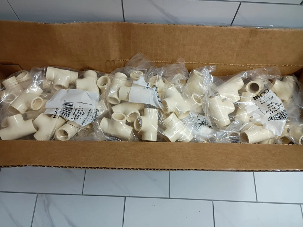 (150-Pk) Nibco CP4711 : 1/2" SxSxS CPVC TEE Hot or Cold Pressure 400PSI NEW