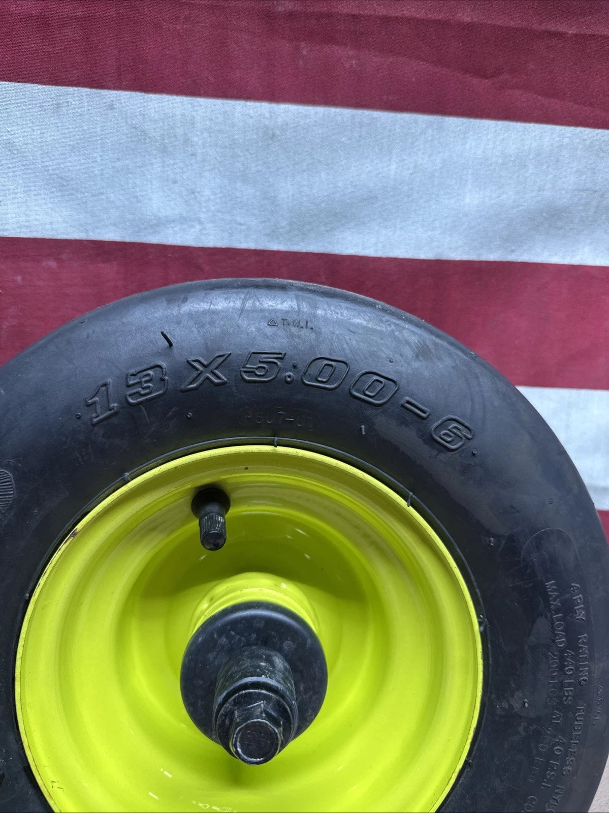Front Wheel with Tire for Ryobi Z42Li 80v Zero Turn Mower + Axel & Spacers