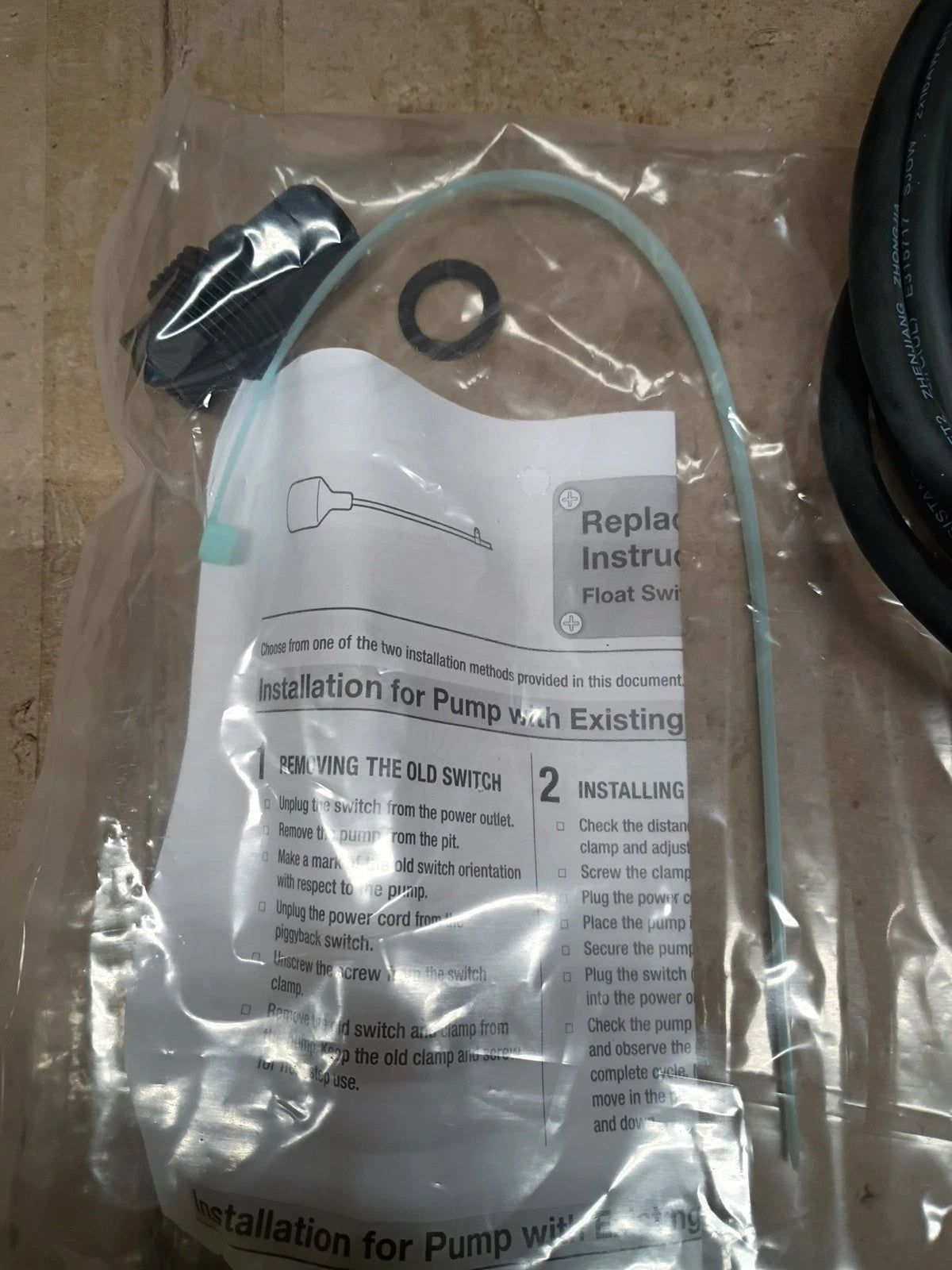 EVERBILT Piggyback EBFSWPB Sump Pump Float Switch, 8ft Cord, 1001 098 860, OB