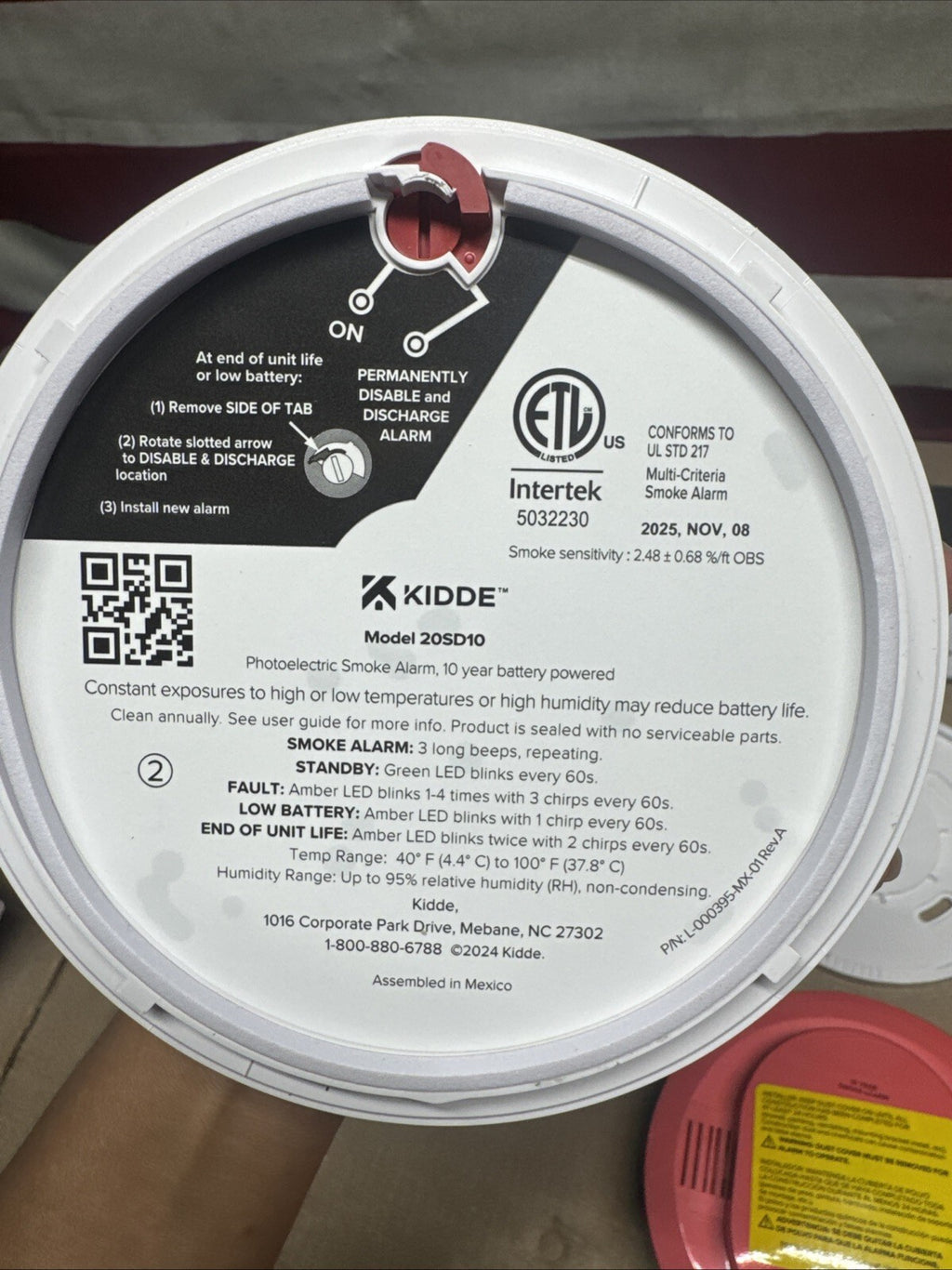 2PK Kidde 20SD10 10-Year BatteryPowered Detect Smoke Alarm w/PhotoelectricSensor