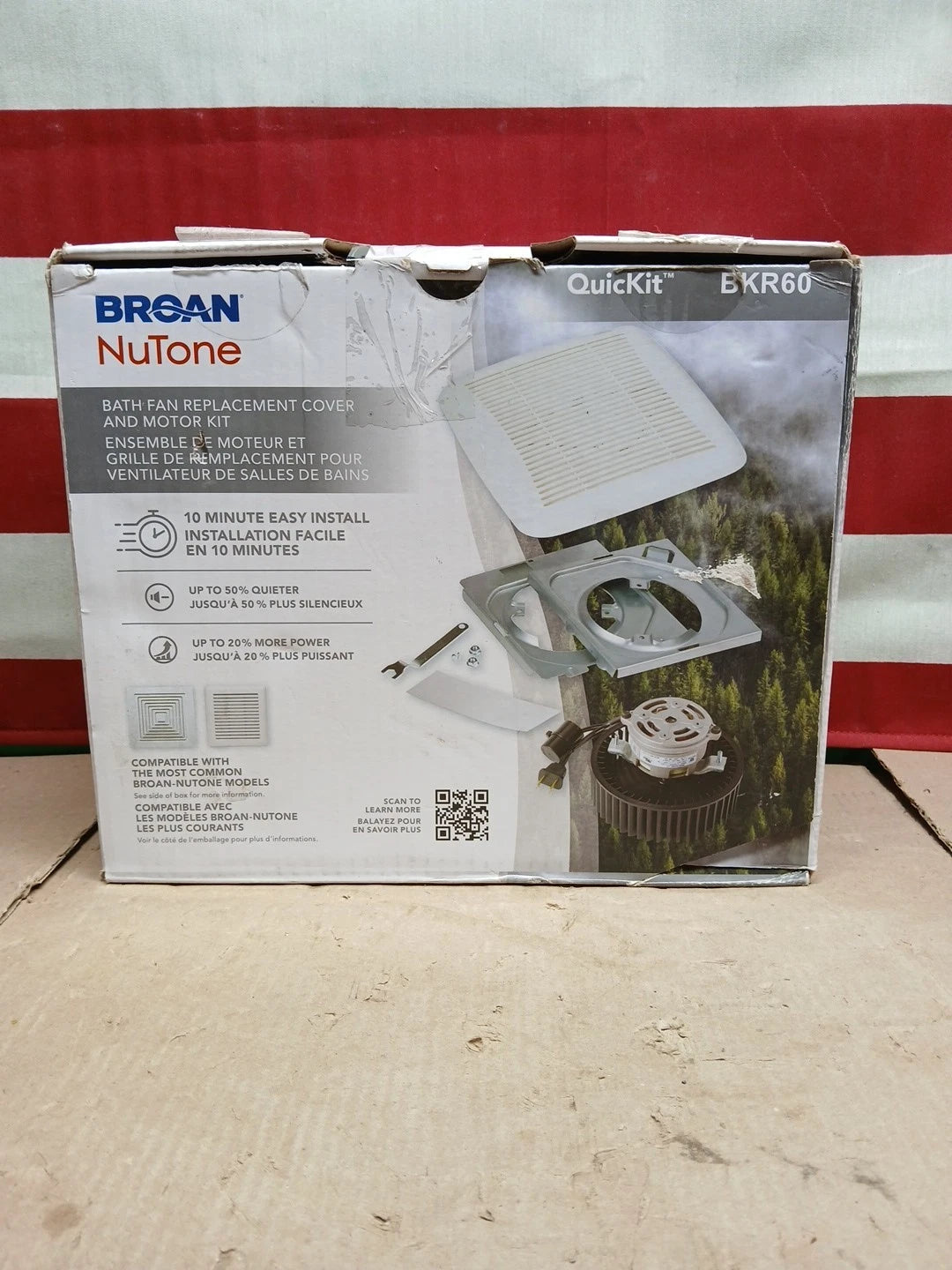 Broan NuTone Quickit 60 CFM Bathroom Vent Upgrade Kit Model BKR60