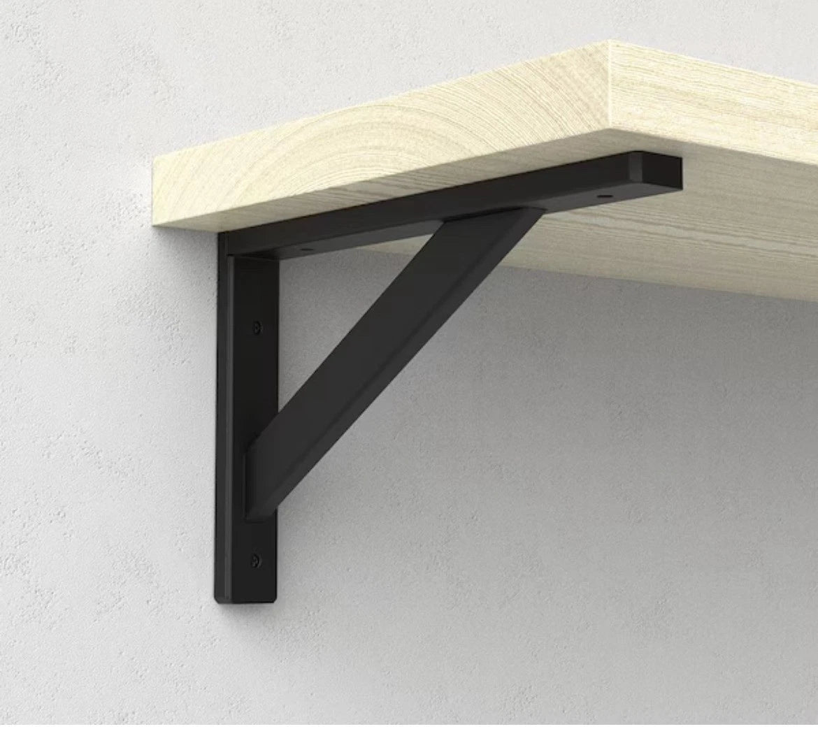 10-PK 7. 5in x 11. 5in Black Wooden Shelving Bracket NEW