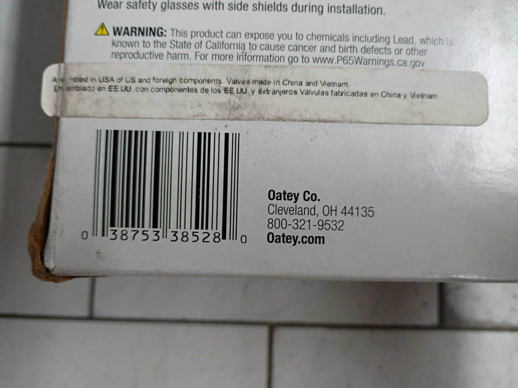 (2pack) Oatey 38528 Washing Machine Outlet Box w/ PEX Crimp Valves Open Box