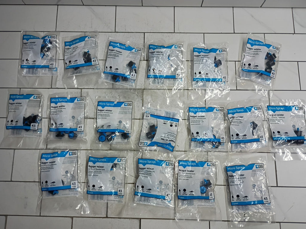 18 PK(5 IN EACH BAG) DIG 7 GPH 360 Degree 1/4" Threaded Barb Mister 2'-3'