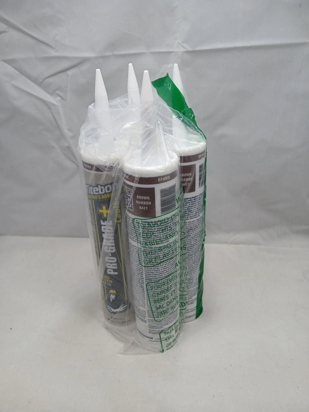 4pck Titebond Pro Grade + Silicone Caulk Brown Finish 8421 Interior/Exterior Use