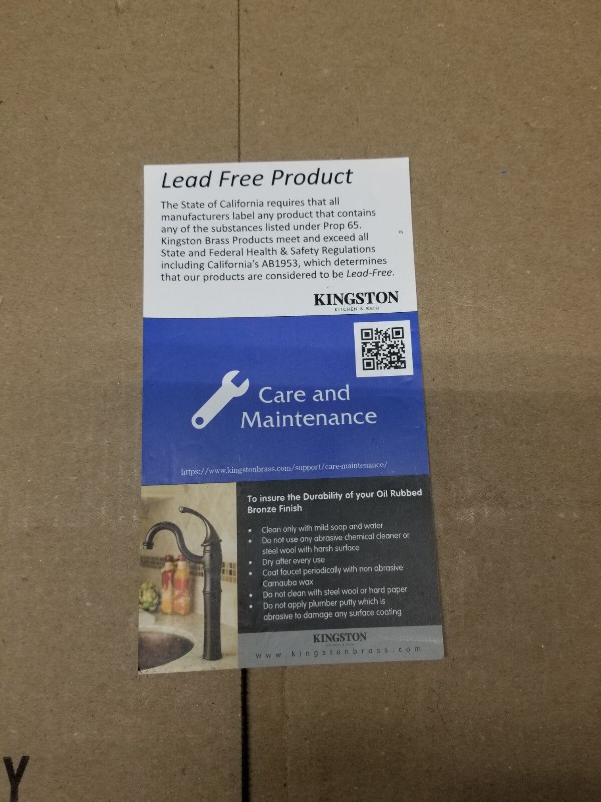 Kingston Brass KBH6228LC Alternative Handles Includes Popup Drain New Open Box