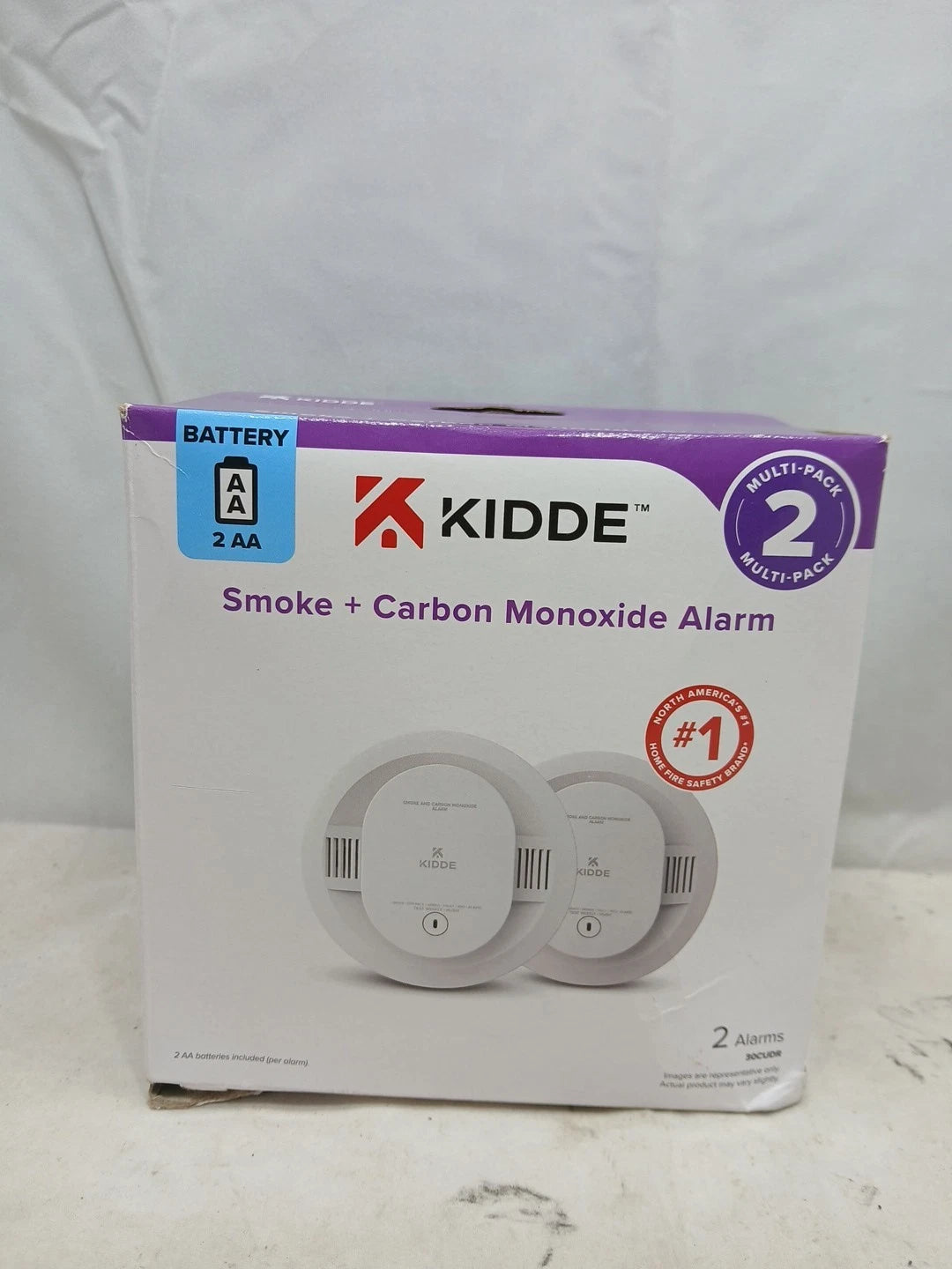 2PK Kidde 30CUDR Smoke & Carbon Monoxide Detector AA Battery Backup