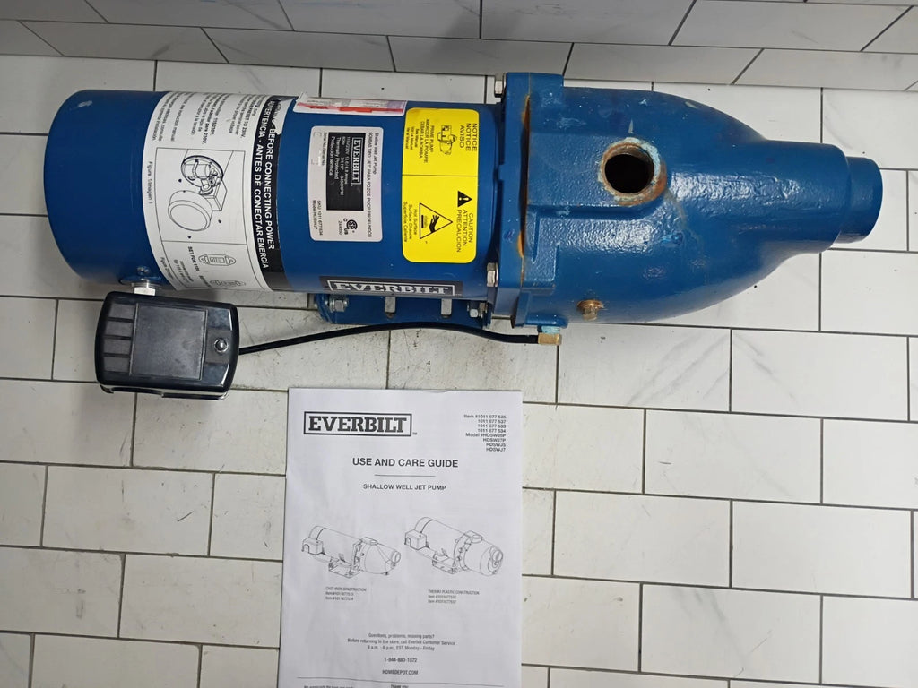 Everbilt HDSWJ 3/4 HP Cast Iron Shallow Well Jet Pump *For Parts *
