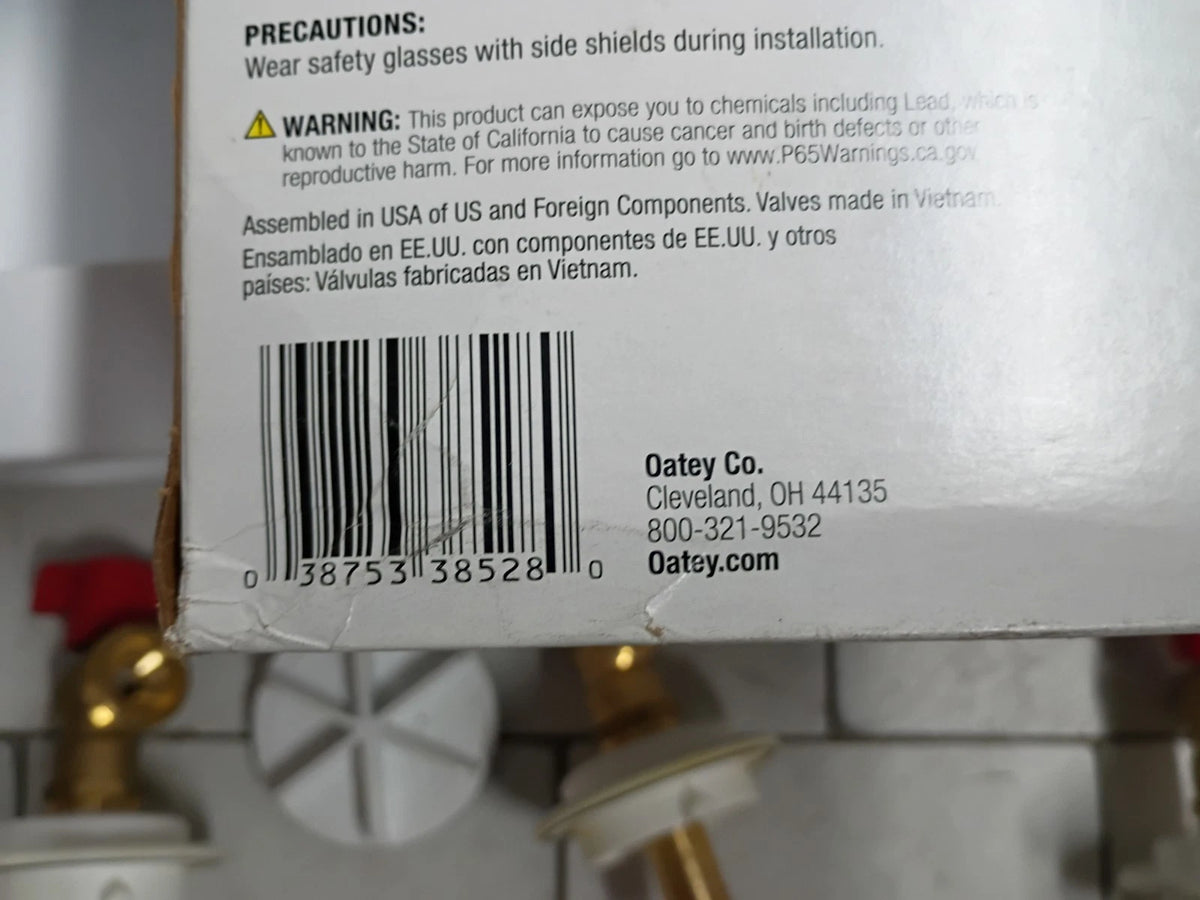 (2 Pack) Oatey Quadtro 38528 Washing Machine Outlet Box With PEX Crimp Valves OB