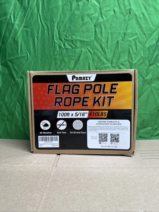 5/16” 100Ft Flagpole Rope Kit with 4 Pcs 3.3” Swivel Snap Hook - High