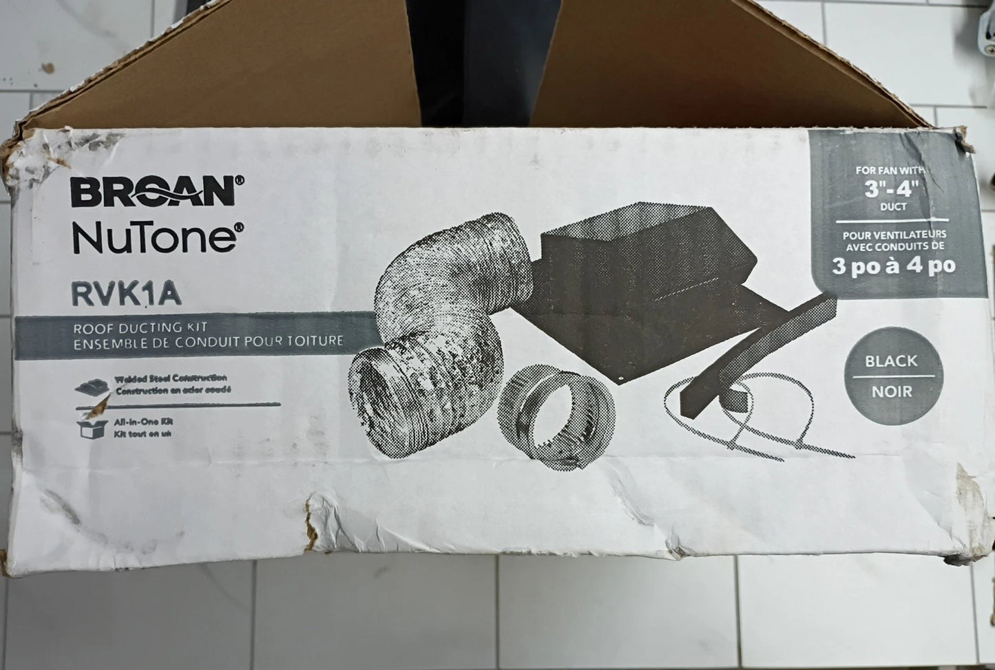 Broan NuTone RVK1A Roof Vent Duct Kit – Bathroom Fan Vent Kit NEW Open Box