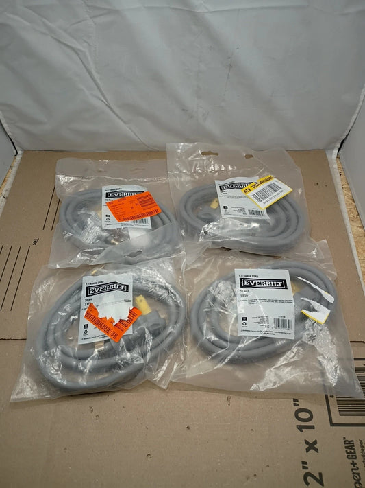 Lot Of 4 Everbilt 4 ft. 3-Prong 50 Amp Range Cord New Sealed Packaging