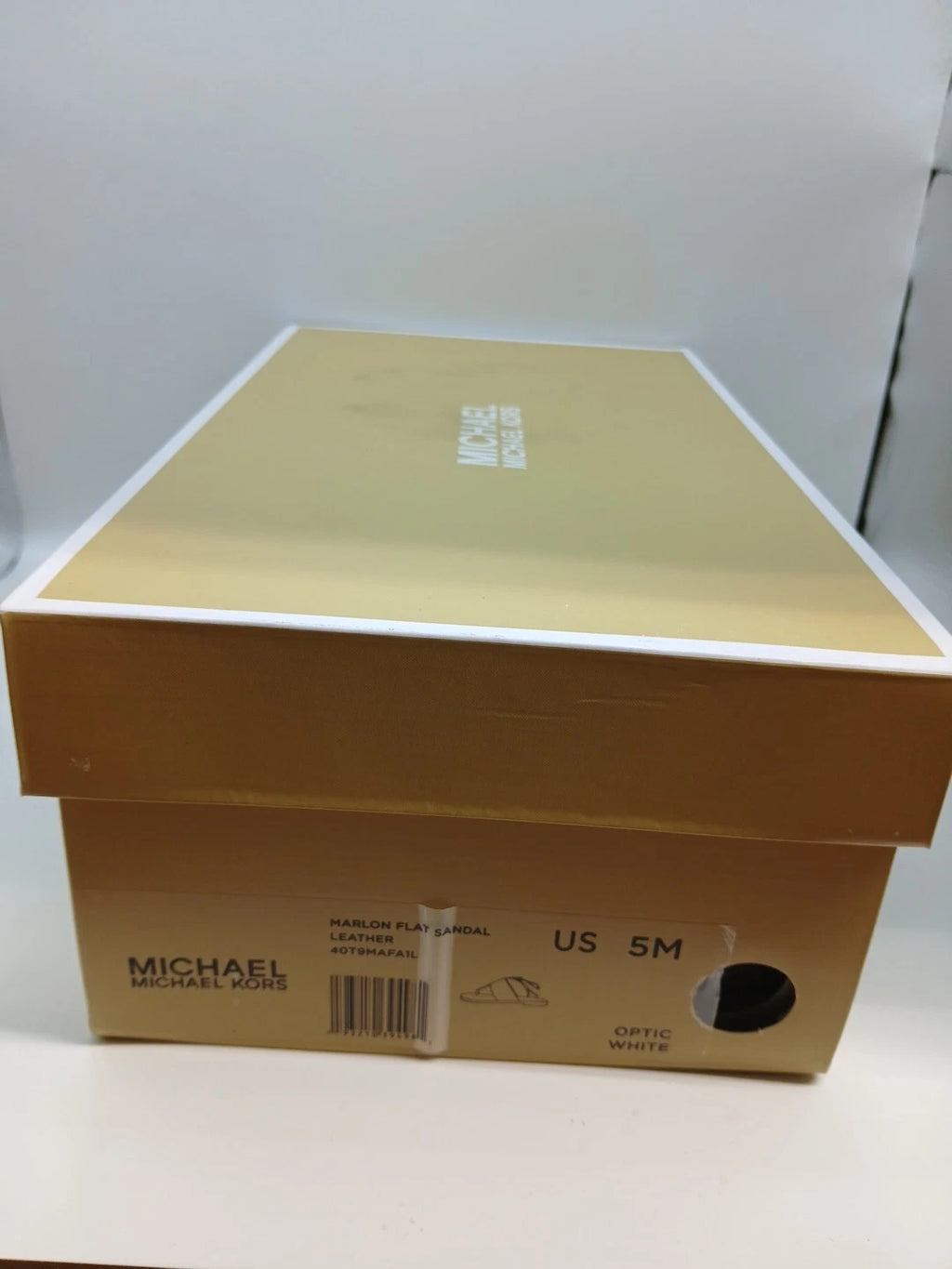 Michael Kors Marlon leather Optic White Womens size 5m