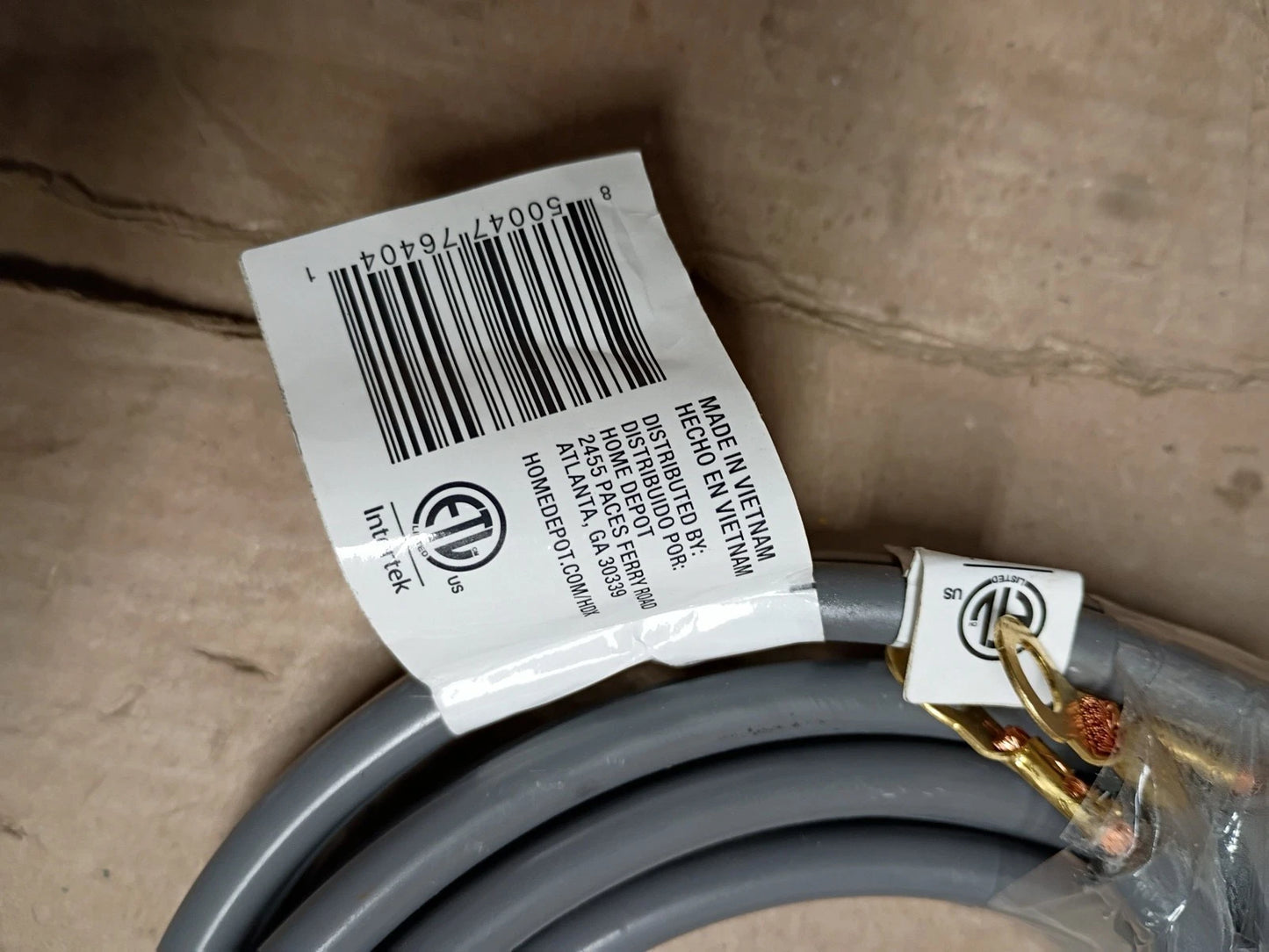 5PK HDX 627 833 Universal Dryer Cord Male-to-Female Gray 3-Wire 400W 10/3" x 6Ft
