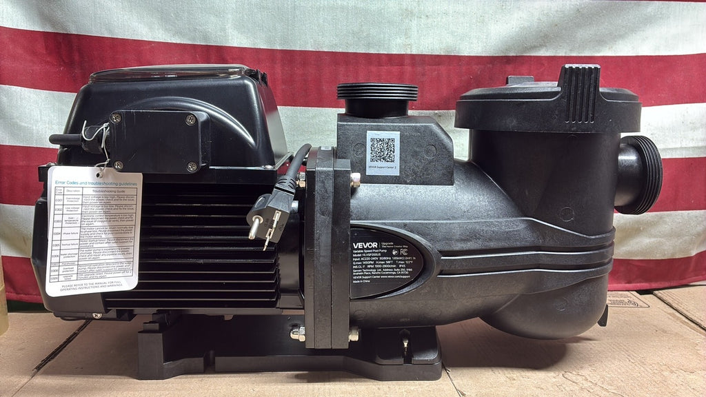 VEVOR Variable Speed Pool Pump 2 HP 220V 145 GPM In/Above Swimming Pool Pump OB