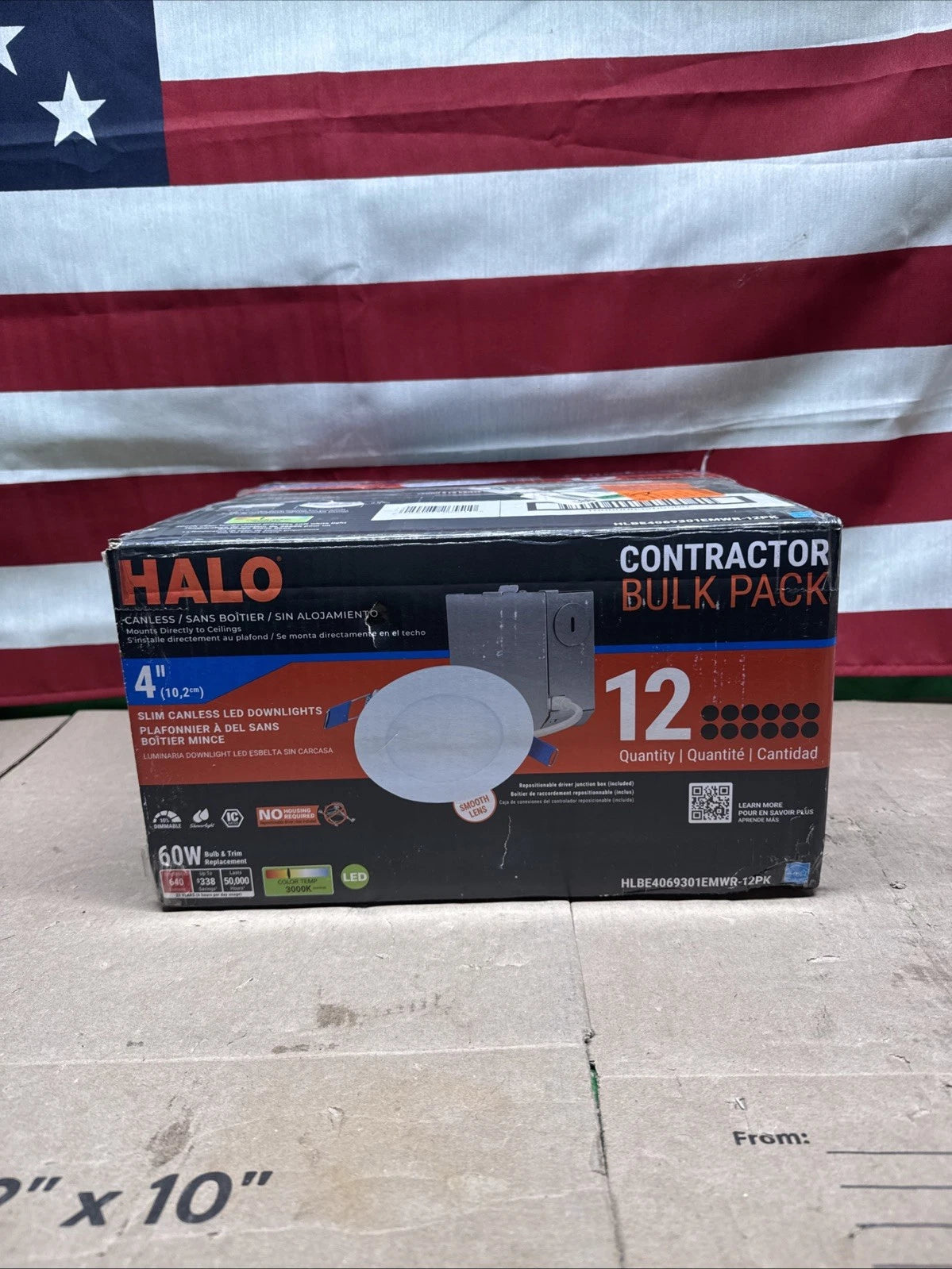 Halo 4 in LED Ultra Thin Downlight LED Recessed Light (12 pack)