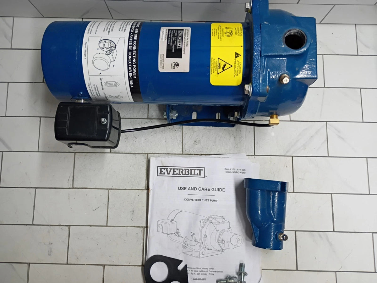 Everbilt HDCWJ10, 1 HP Professional Convertible Jet Pump PARTS ONLY READ