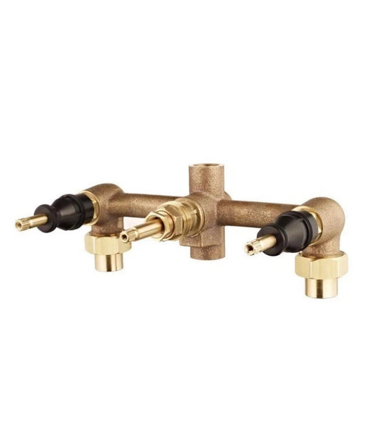 Pfister 01-31XA 8 in. Fixed Brass 3-Handle Rough In Valve Body