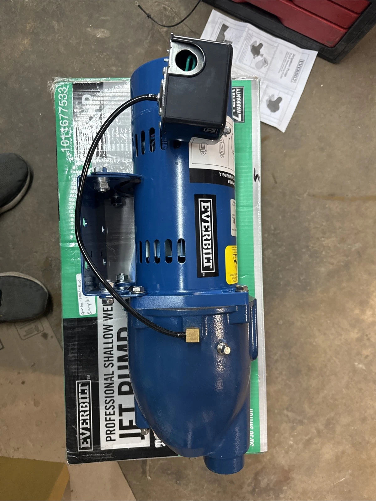 Everbilt Shallow Well Jet Pump Cast Iron 1/2HP HDSWJ5 NEW Open Box