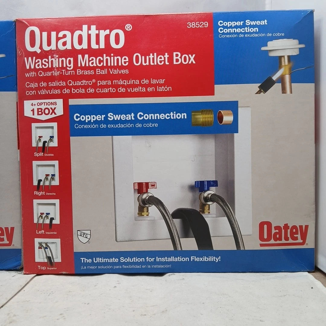 2 Pack Washing Machine Outlet Box'' Oatey Quadtro Options Model 38529 (NOB)
